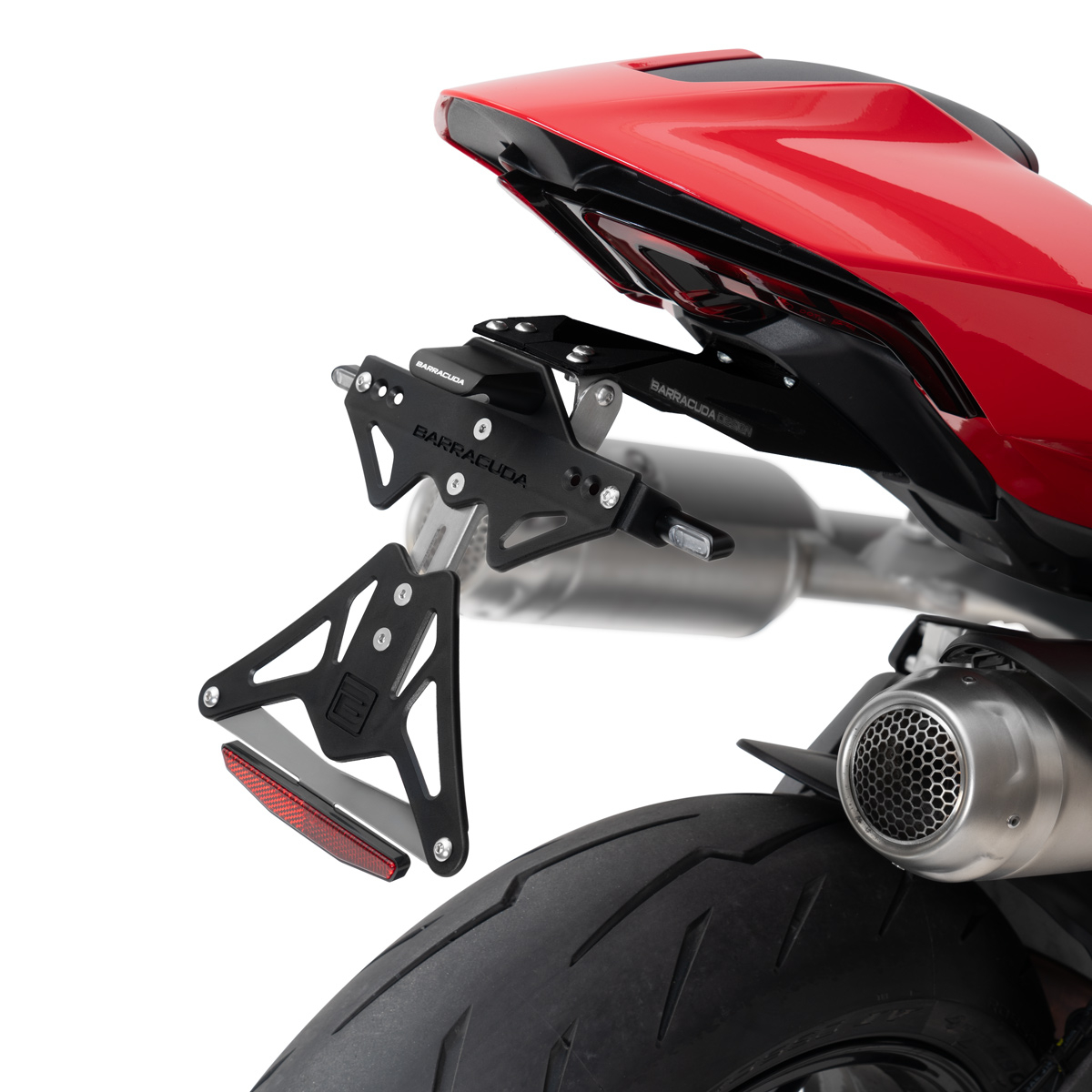 Soporte de matrícula Barracuda para Ducati Panigale V2, año de modelo 2025-