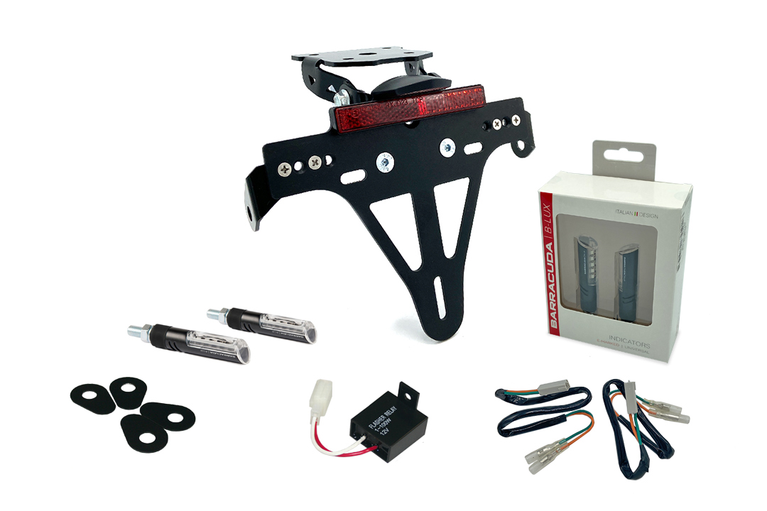 Soporte de matrícula-luz de intermitente-Kit IDEA (anterior, delanteroe + trasero) para Kawasaki Z800 a partir del año modelo 2013