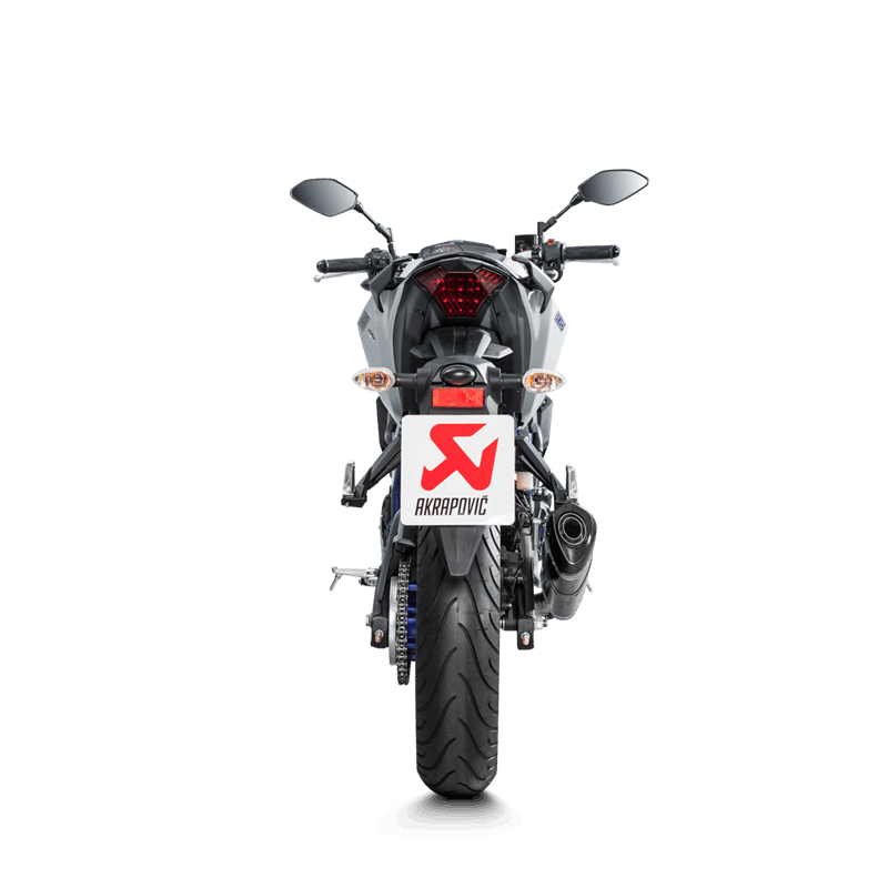 Línea Akrapovic Racing (Carbono) MT-03 sistema de escape para Yamaha MT-03 2016-, YZF-R25 2014-, YZF-R3 2015-