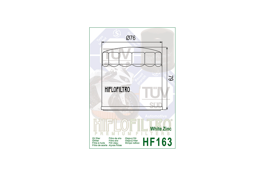 Filtro de aceite HIFLO HF163 para diversos modelos BMW