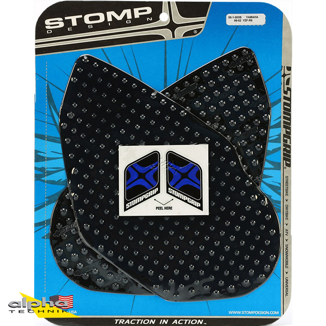 Stompgrip negro, Volcano, para Yamaha YZF-R6, 1999-2002