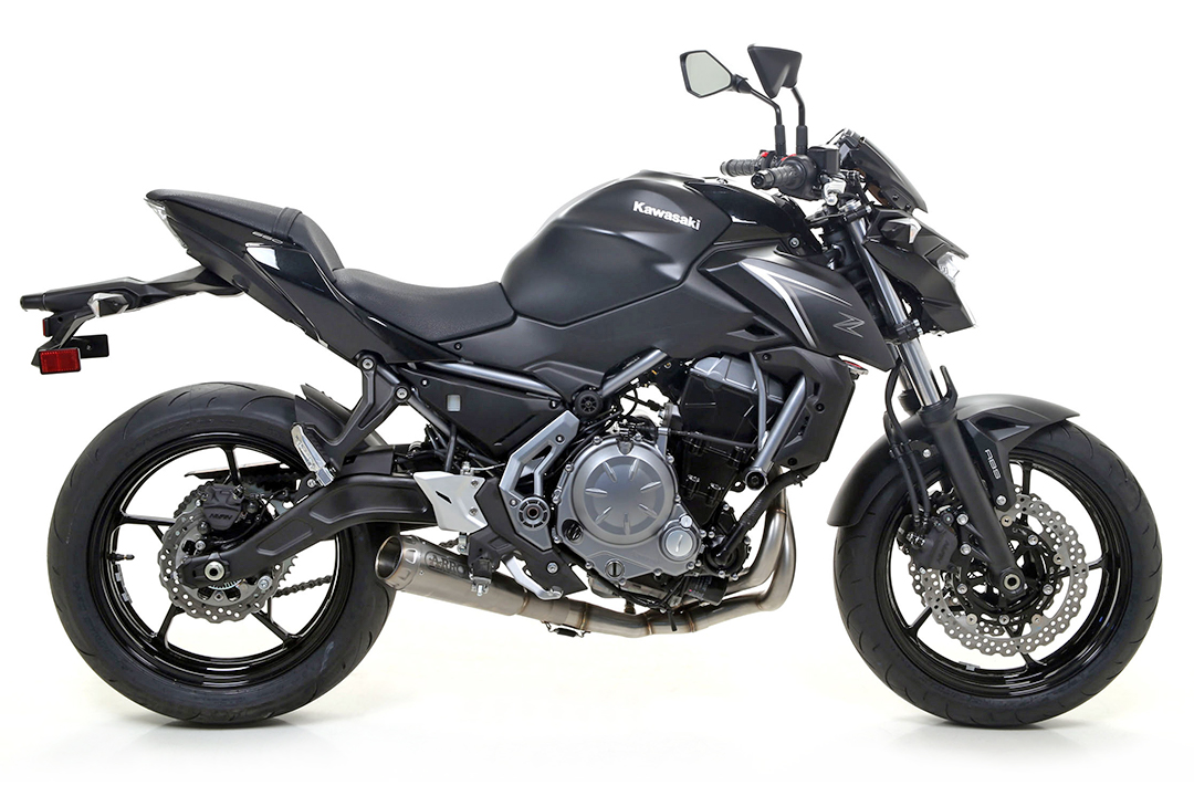 Escape ARROW PRO-RACE para Kawasaki Z650 / Ninja 650 / Versys 650 2017-2020, Titanio (Solo con colector ARROW)