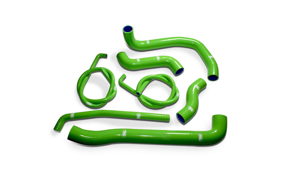 SAMCO SPORT Kit de mangueras de silicona verde para Kawasaki ZXR750 año del modelo 1988-1989