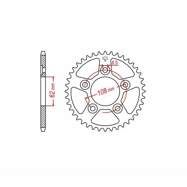 Kit de cadena DID con cadena 520ZVM-X, color oro, para Aprilia RS125 Extrema, año de modelo hasta 2005 (relación 16 x 40)