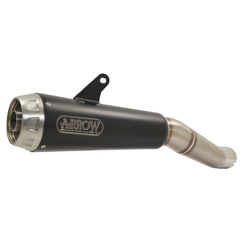 ARROW Escape DARK PRO-RACE para Kawasaki Ninja 125 2019-, Acero inoxidable negro