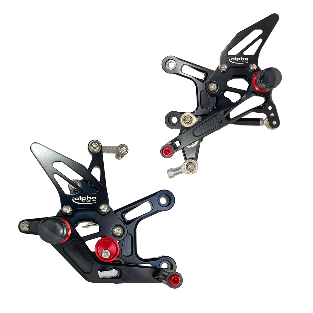 >TRACK< Fußrastenanlage schwarz Kawasaki ZX10R 2016-