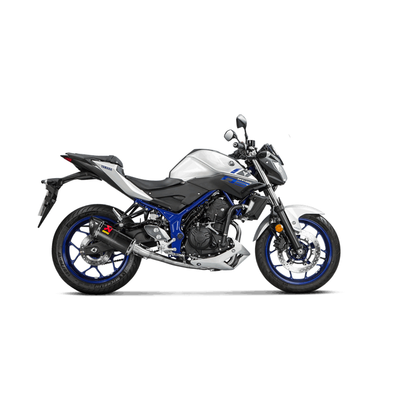 Línea Akrapovic Racing (Carbono) MT-03 sistema de escape para Yamaha MT-03 2016-, YZF-R25 2014-, YZF-R3 2015-