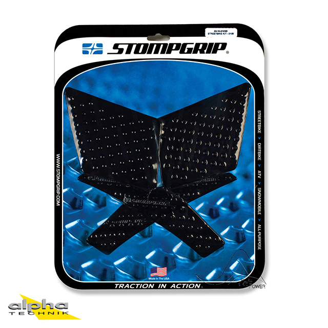 Stompgrip negro, Volcano, para Kawasaki Versys 650, 2015-2021