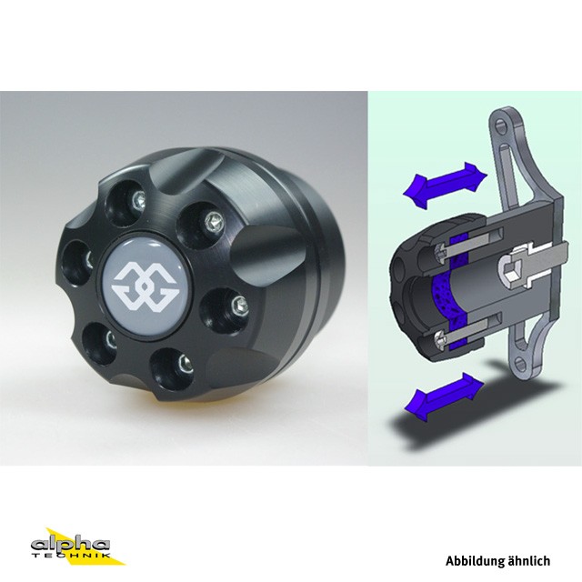 Protectores anticaída Gilles para Honda CBR600 PC35 negros