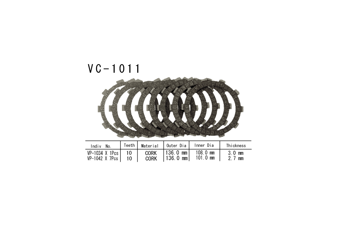 Kit de disco de embrague Vesrah para Honda
