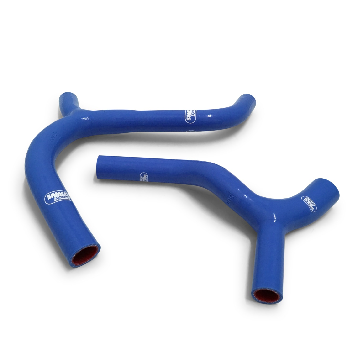 SAMCO SPORT Kit de mangueras de silicona con conector en Y - Diseño de competición azul para Kawasaki KX450F Año del modelo 2016-2018