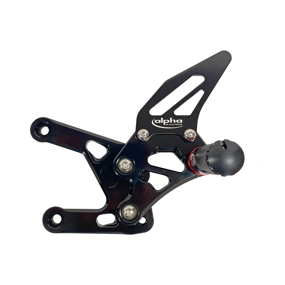 >TRACK< sistema de estriberas negro Yamaha YZF-R1 RN32 2015-2016 / RN49 2017-2019 / RN65 2020- ABE