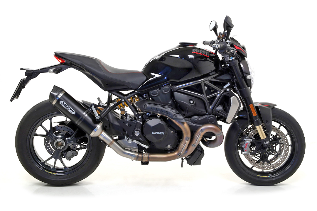 Escape ARROW RACE TECH para Ducati Monster 1200 1200R 1200S 2016- de aluminio, negro