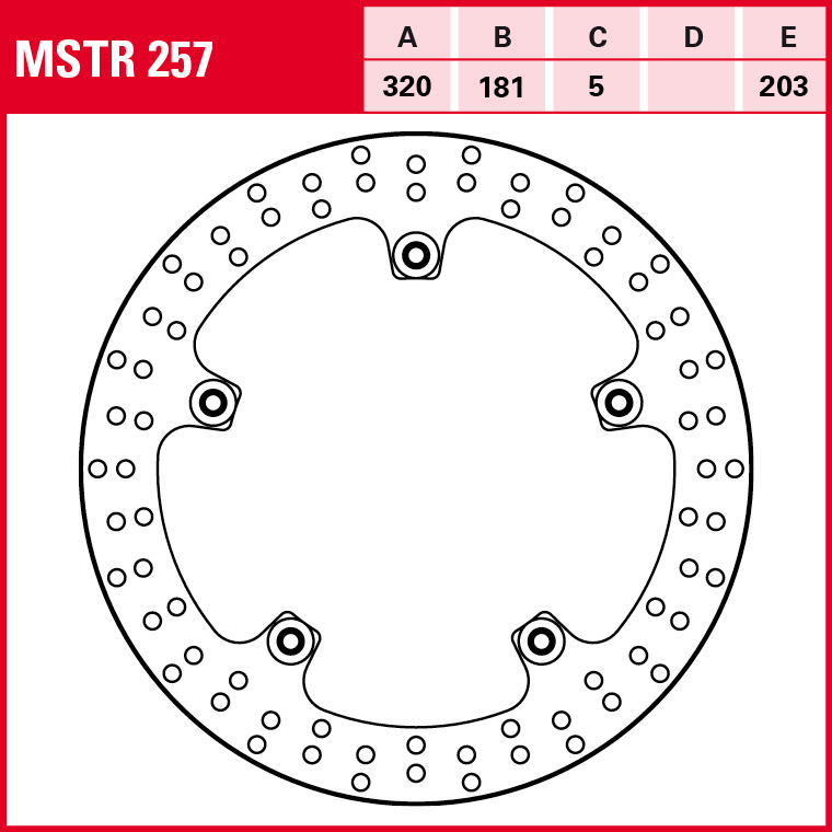 TRW disco de freno Allround BMW Semifloating MSTR257