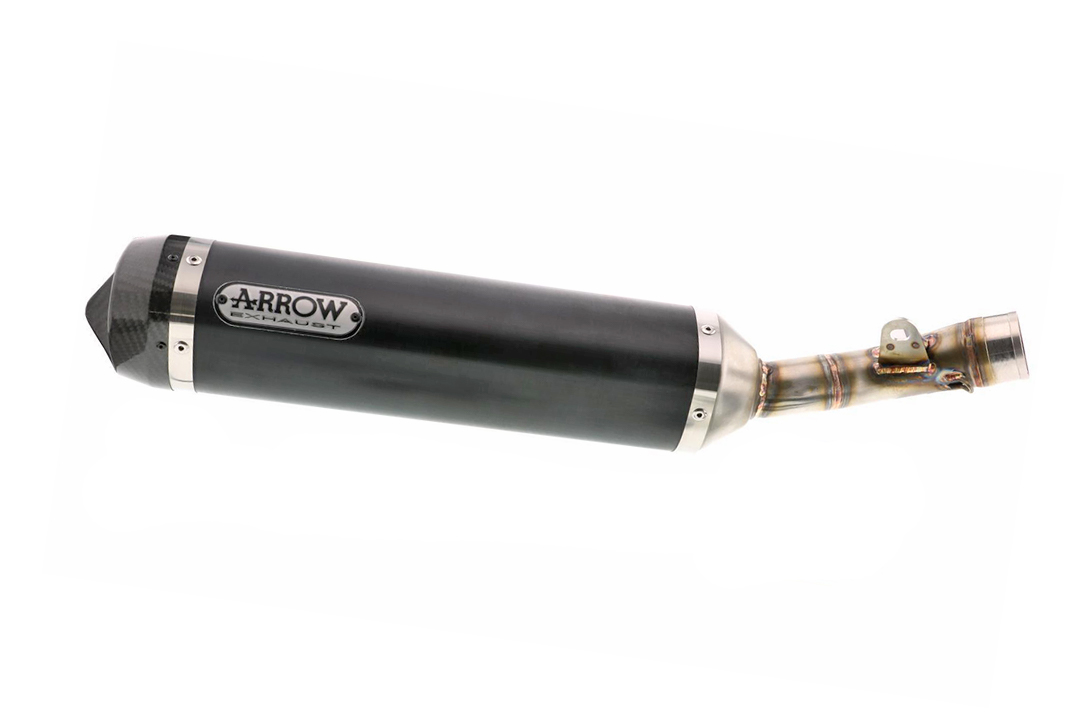 ARROW Silenciador DARK THUNDER para Yamaha MT125 2014-, aluminio negro con tapa de carbono (Solo con colector ARROW)