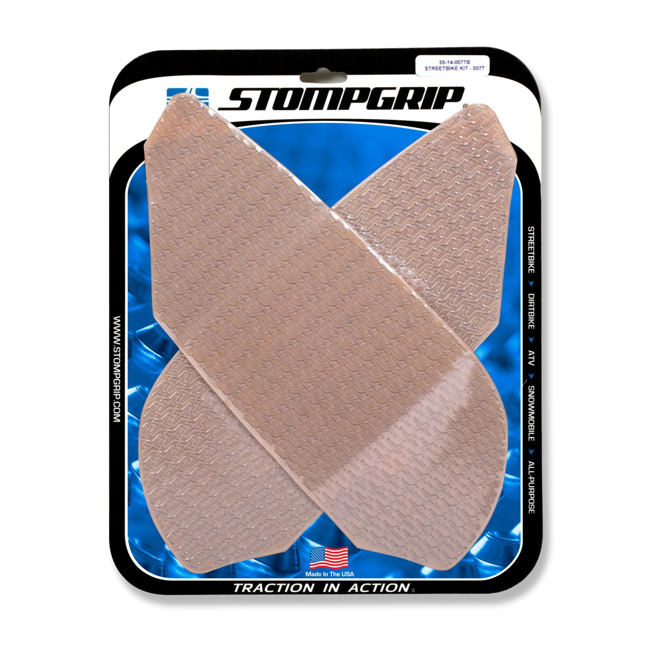 Almohadillas de tracción Stompgrip transparentes, para Triumph, Daytona 675 (R), Street Triple