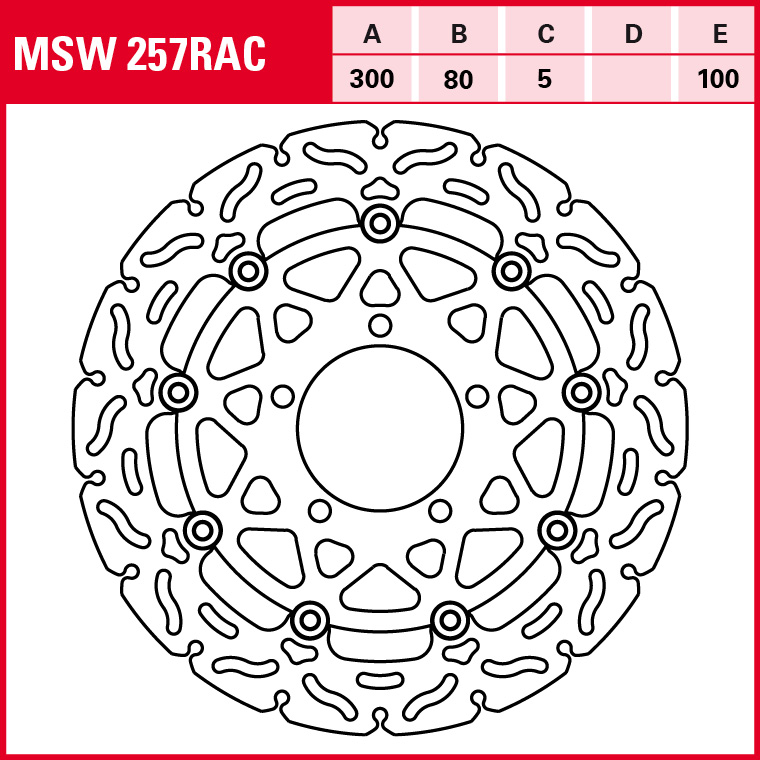 TRW disco de freno Deportivo Flotante MSW257RAC