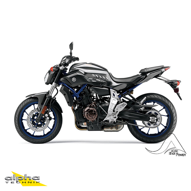 Stompgrip negro, Volcano, para Yamaha MT07 (Moto Cage), 2015-2017