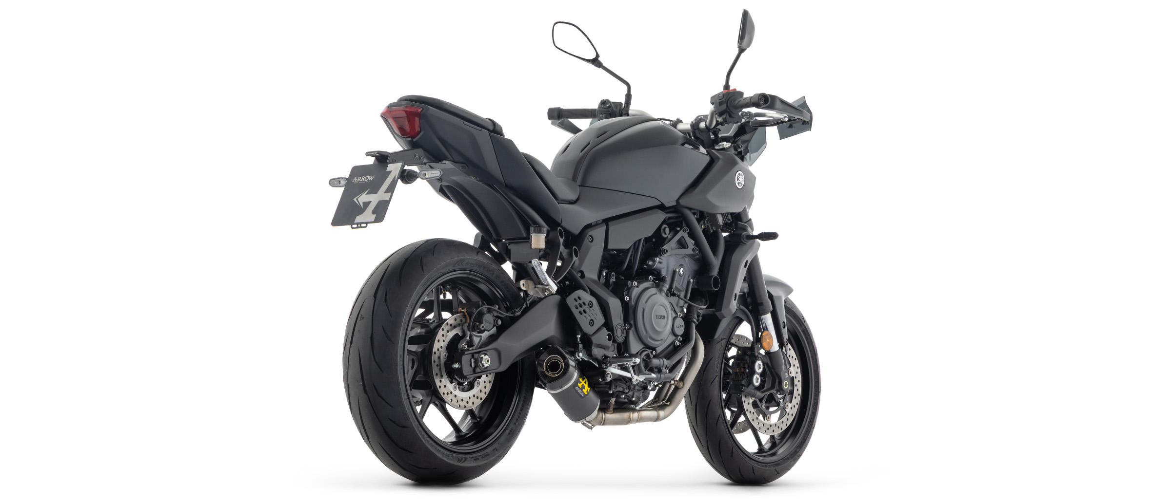 ARROW Racing THUNDER DARK para Yamaha MT07, Tipo RM48, RM49, RM50, RM51, RM53, RM54, 2025-, negro