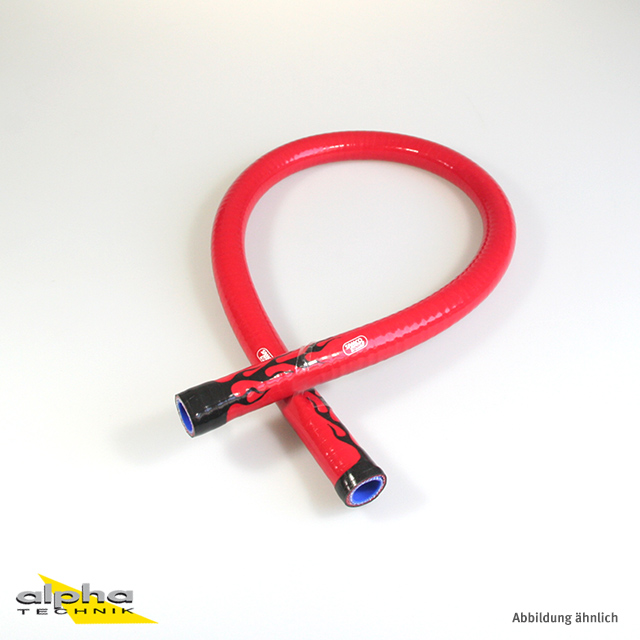 Manguera de silicona SAMCO SPORT Superflex con diseño de llamas, 2 colores a elegir, diámetro interior 19 mm