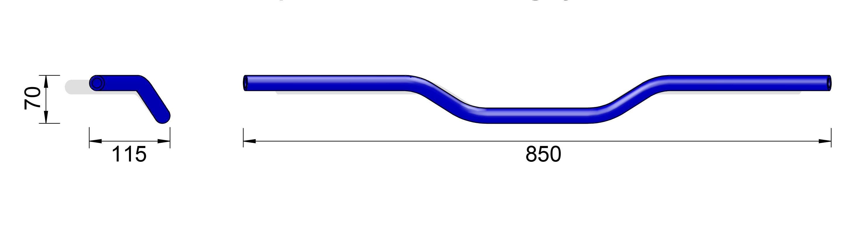 LSL Manillar de Aluminio Street Bar (alto) A04, 7/8 pulgadas, negro