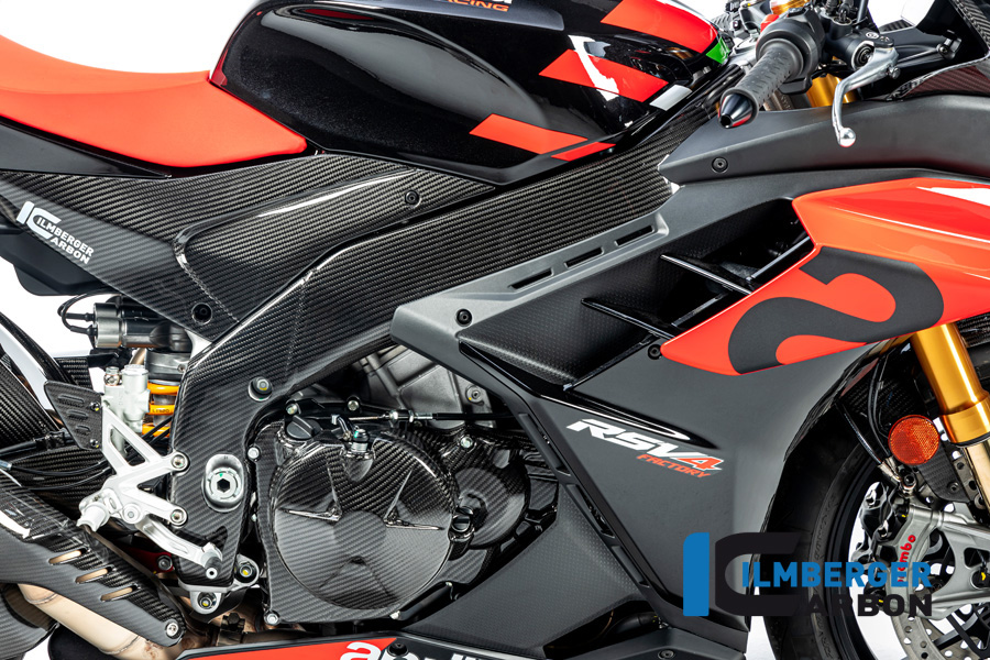 Cubierta de Carbono Ilmberger chasis lado derecho brillo para Aprilia RSV4 2021-