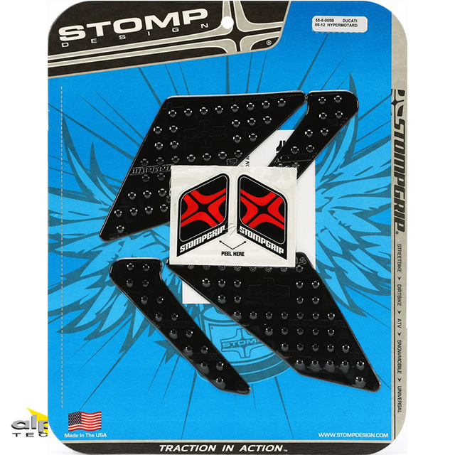 Stompgrip negro, Volcano, para Ducati Hypermotard 1100, 2007-12