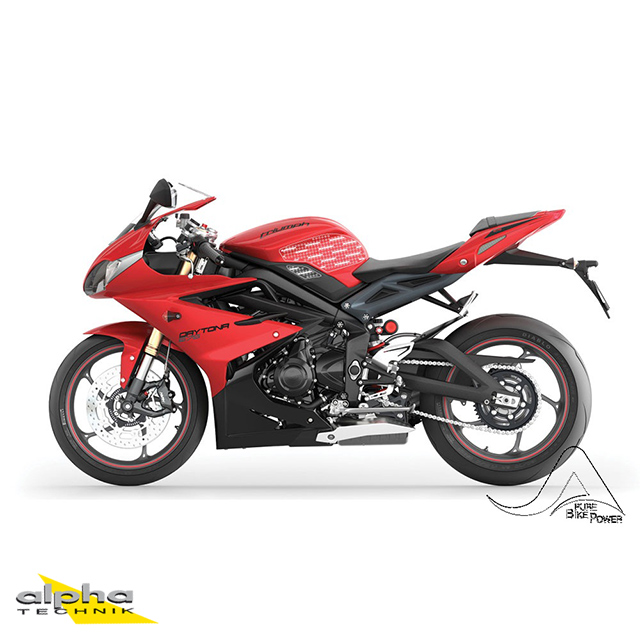 Stompgrip negro, Volcano, para Triumph Daytona 675 (R), Street Triple (R, RX)