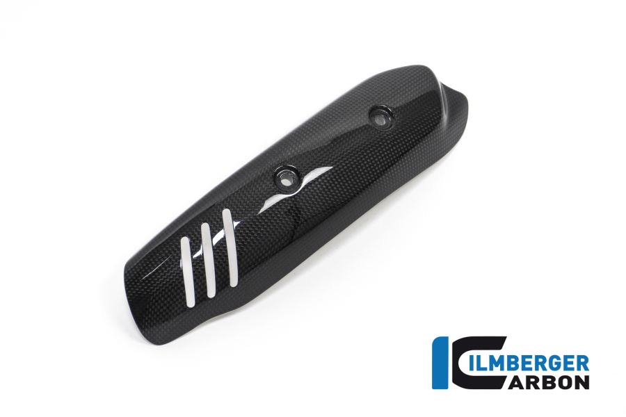 Protector térmico de escape de carbono Ilmberger para colector, grande brillante