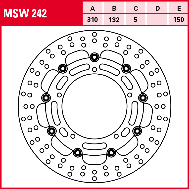 TRW disco de freno Allround flotante MSW242