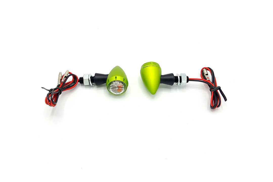 Barracuda luz de intermitente S-LED 3 B-LUX con luz trasera y luz de freno integrados, verde