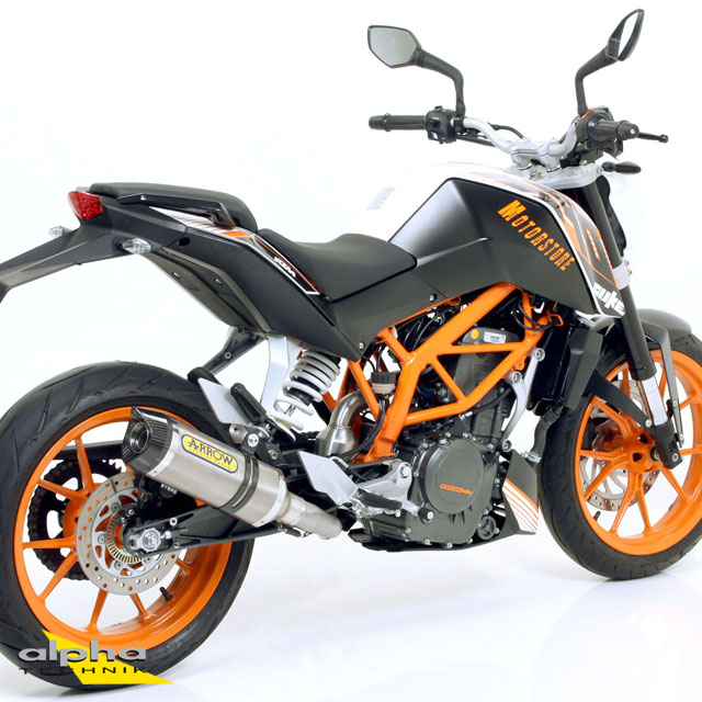 ARROW Escape THUNDER para KTM 125RC / 390RC / 390 Duke 2013-2016, Titanio (Solo con tubo intermedio ARROW)