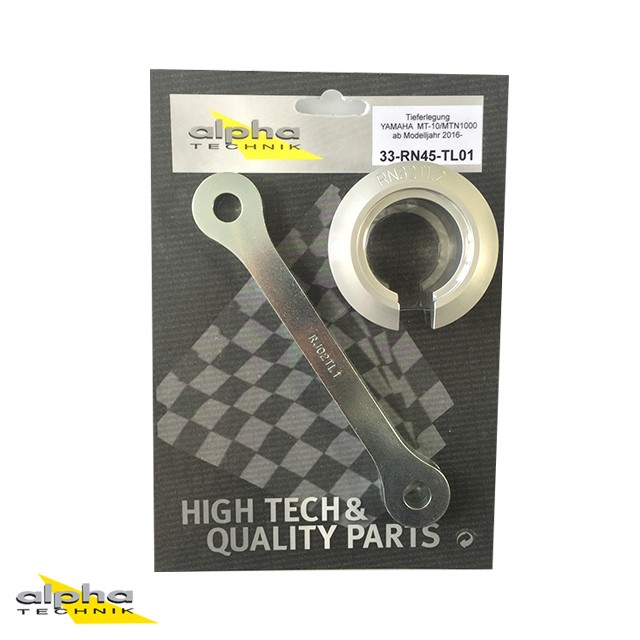 Kit de descenso alpha Technik 30mm para Yamaha MT-10, MTN1000, Tipo RN45 y RN78; Año del modelo 2016-