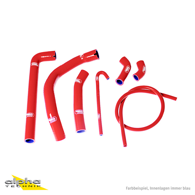 Kit de mangueras de silicona Samco rojo para Ducati Panigale 899 (R), Panigale 1199 (S / R / Superleggera), Panigale 1299 (S / R), 959 Panigale, Panigale V2 955 (S)