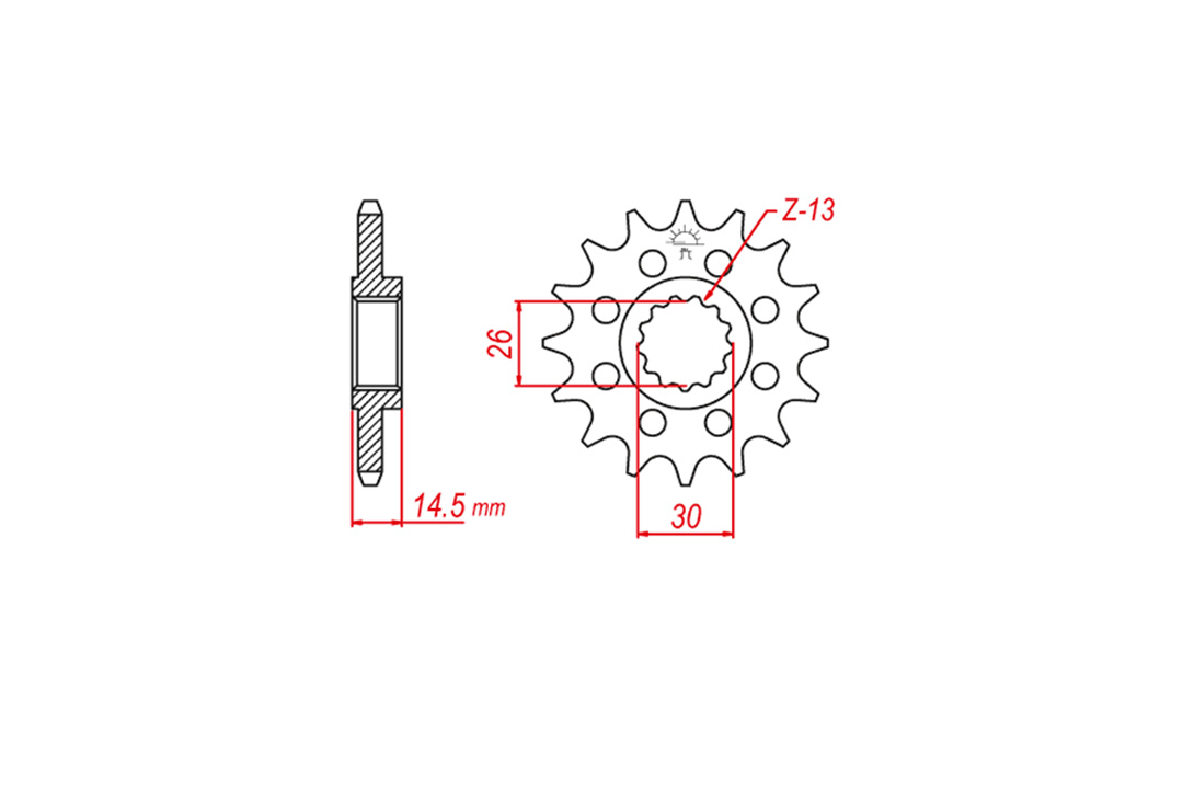 Piñón, 18 dientes, paso 530
