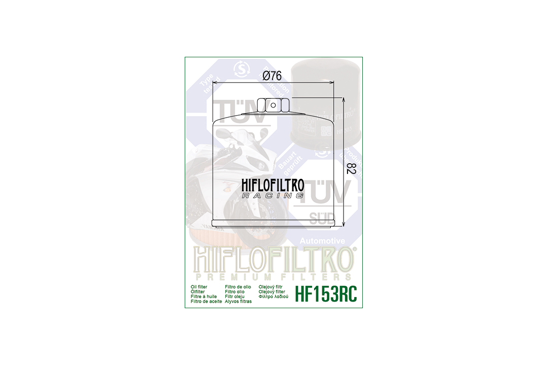 Filtro de aceite de carreras HIFLO filtro de aceite HF153RC para modelos Bimota / Cagiva / Ducati / Gilera