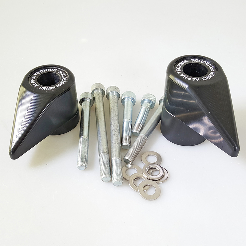 Kit de protectores anticaída TEAR DROP para Kawasaki Z1000 2010-16 negro