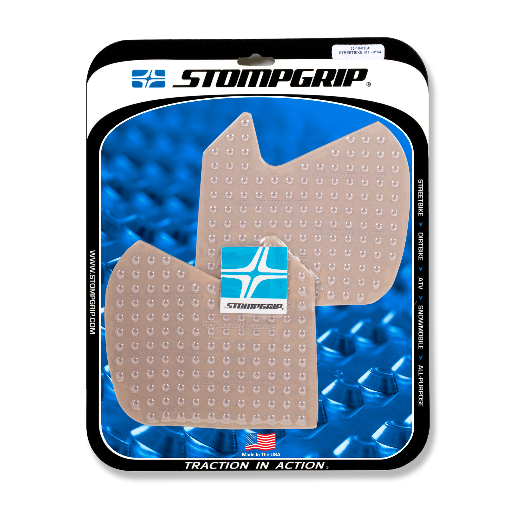 Stompgrip Traction Pads transparentes, para BMW G310R, 2016-2019