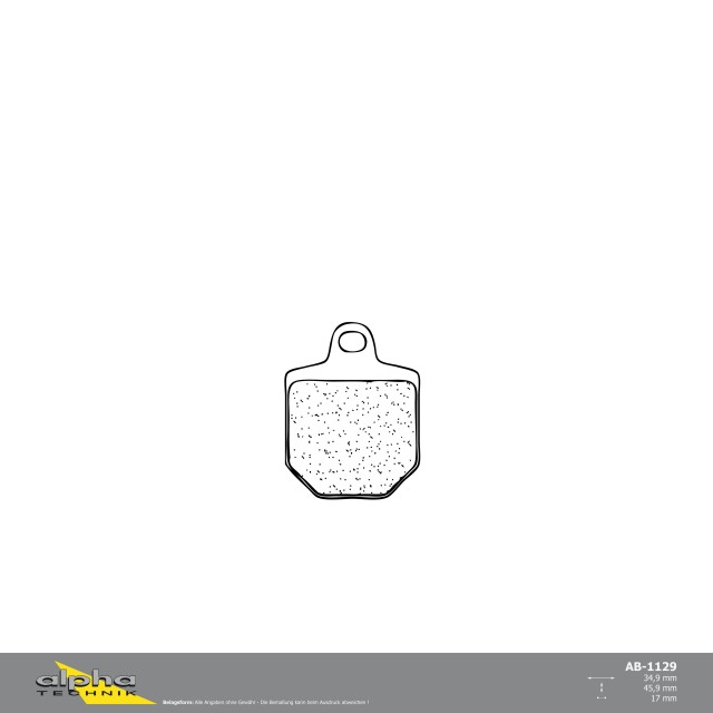 alpha Technik Pastillas de Freno Off-Road sin ABE