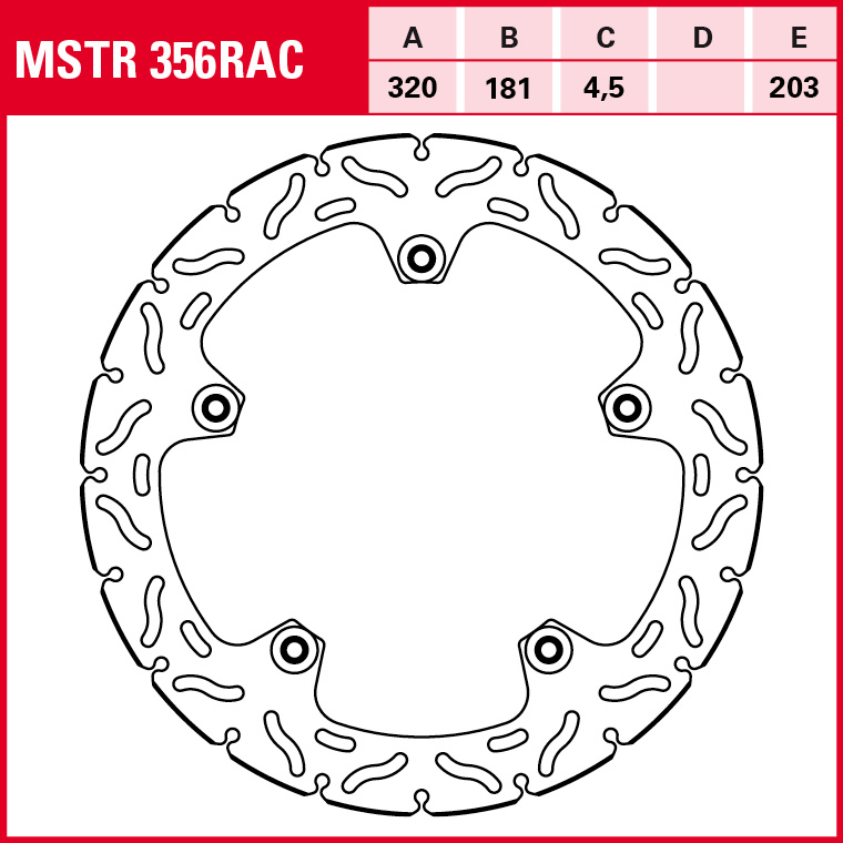TRW disco de freno Deportivo BMW Semiflotante MSTR356RAC