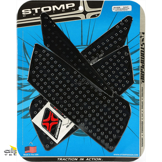 Stompgrip negro, Volcano, para Ducati 848 (Evo, S), 1098 (R, S), 1198 (R, S, SP), Streetfighter 848, 1098 (S)
