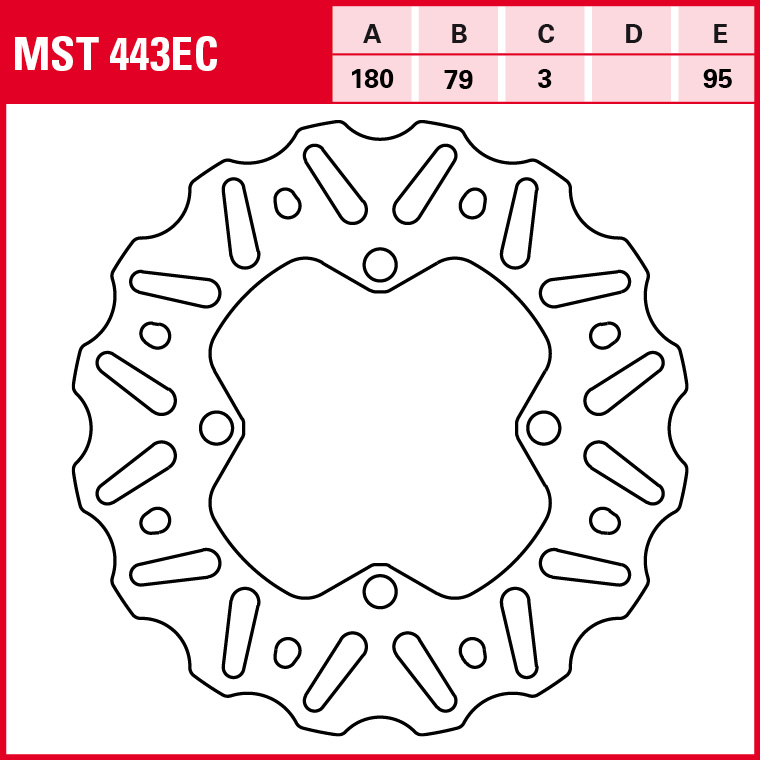 TRW disco de freno Offroad fijo MST443EC