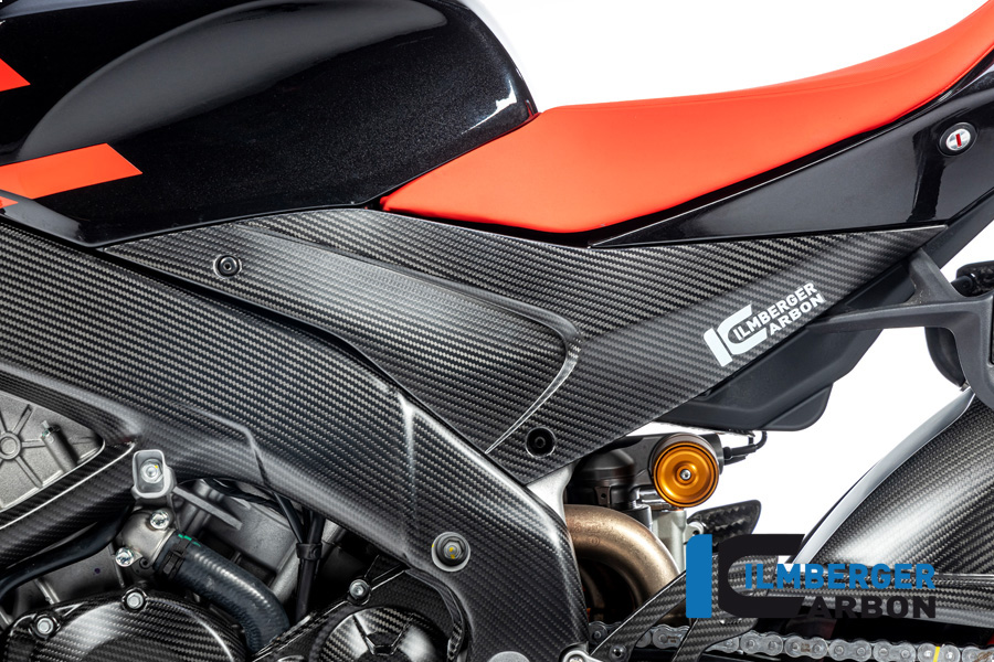 Tapa lateral de carbono Ilmberger lado izquierdo mate para Aprilia RSV4 / Tuono V4 2021-