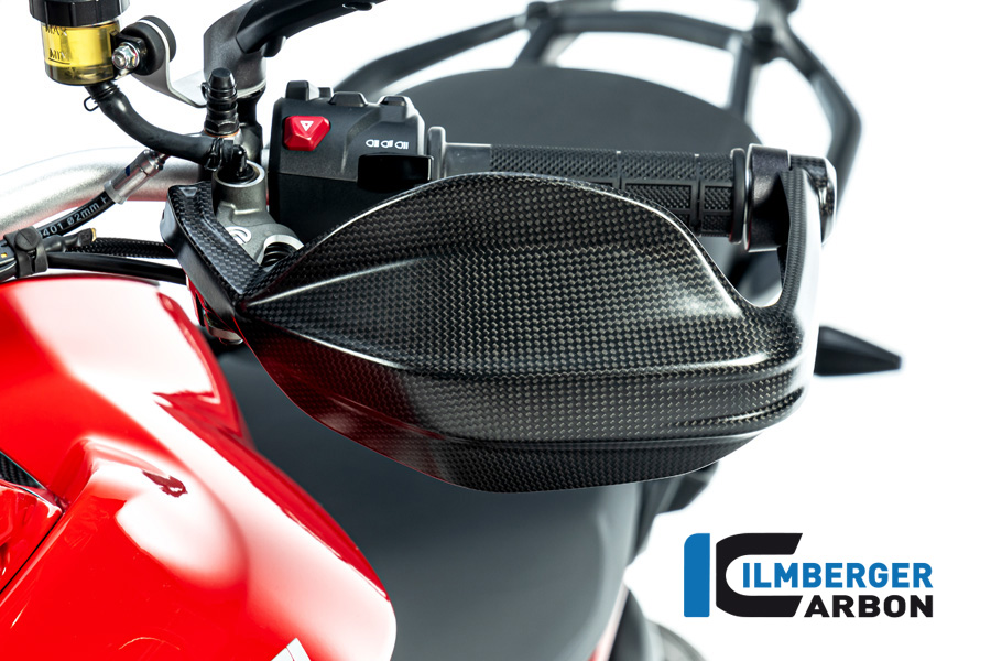 Protector de manos de carbono Ilmberger lado izquierdo, mate, Ducati Multistrada V4 2020-