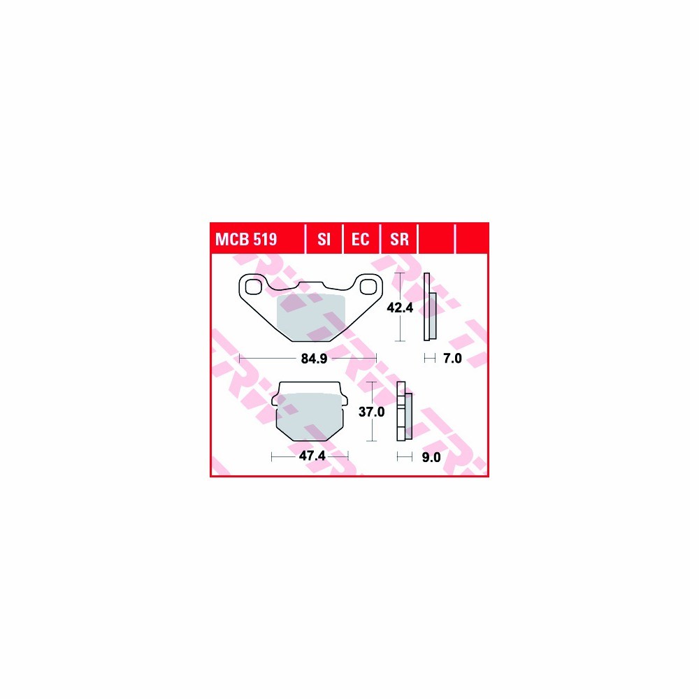 TRW pastillas del frenosatz Sinter Sportive Scooter MCB519SR