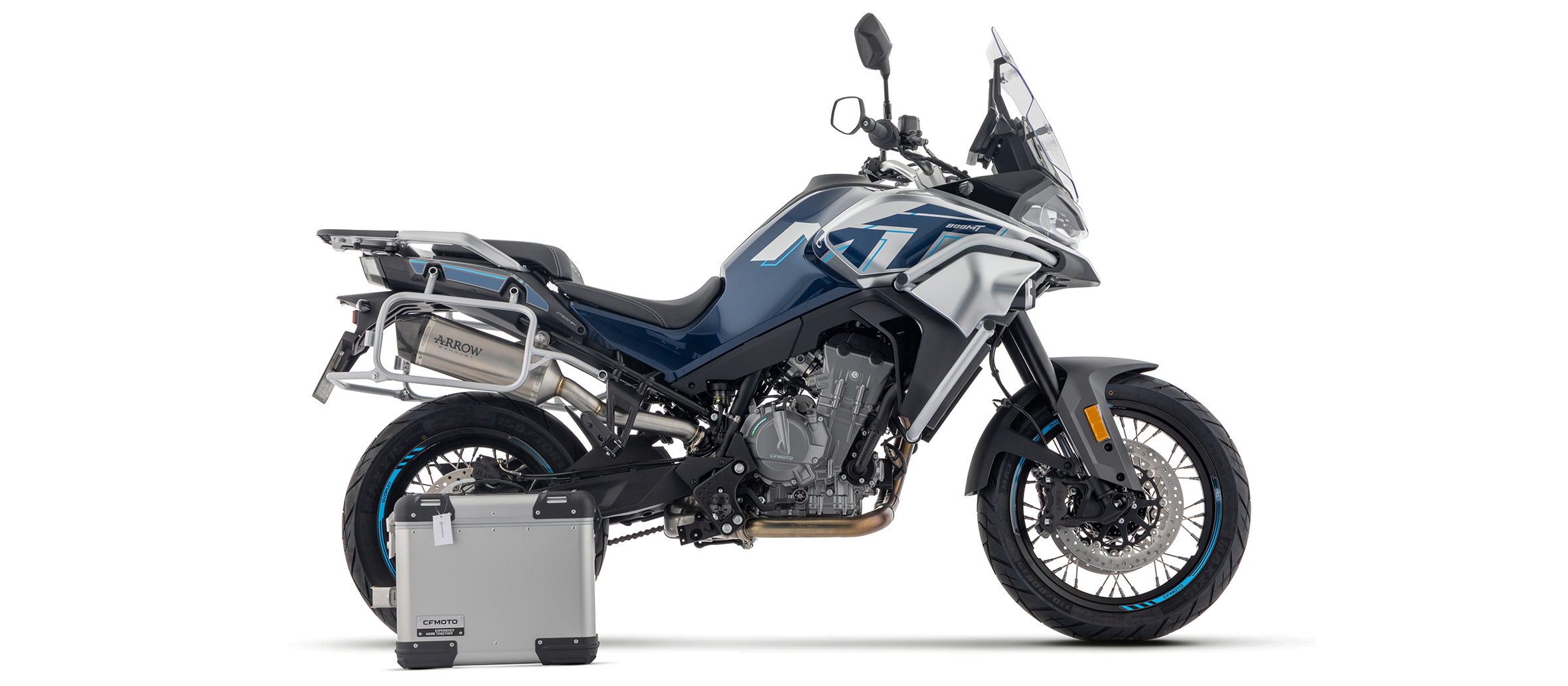 ARROW Escape RACE-TECH DARK Aluminio para CF Moto 800 MT 2025-