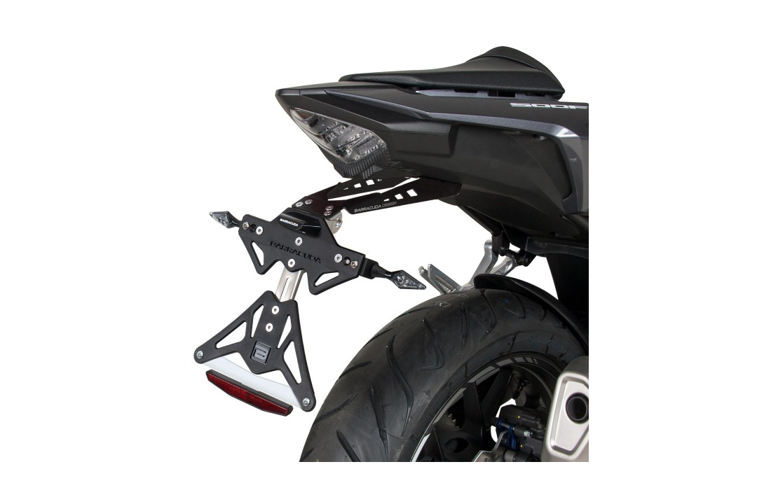 Soporte de matrícula Barracuda para Honda CB500F 2016-2018 y 2019 y CBR500R 2017-2018