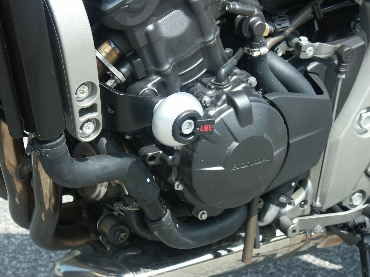 Kit de montaje de protectores anticaída LSL para Honda CB600F Hornet, 2007-, (DS), negro
