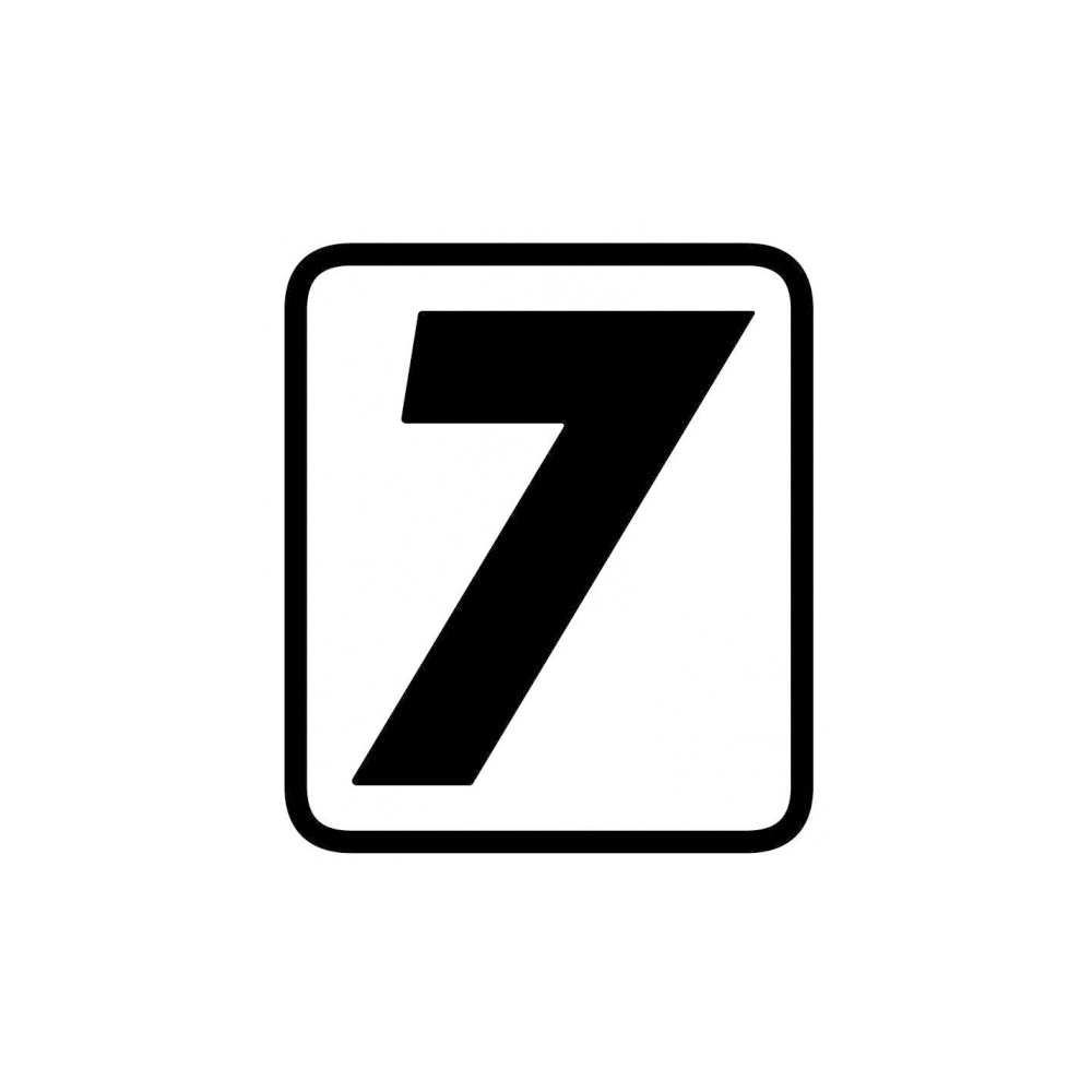 Adhesivo Barracuda Número de Carrera "7"