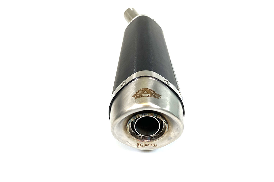 Silenciador ARROW DARK THUNDER para Suzuki SFV650 2009-2015, aluminio negro